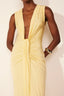 Vestido Vestido Draped Malta Yellow