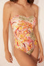 One Piece One Piece Gathered Strap Pink