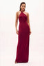 Vestido Halter Bordo Wine