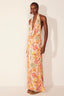 Vestido Vestido Long Floral Art Pink