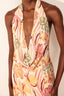 Vestido Vestido Long Floral Art Pink