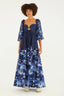Vestido Longo Floral Tati Blue