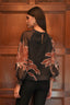 Top Raglan Black Multi