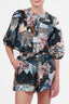 Short Flower Snow Leopard Blue