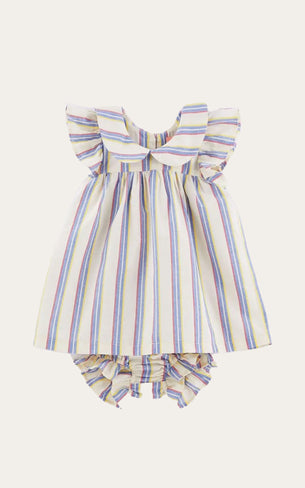 Vestido Niña Bebe Listrado Beirinha
