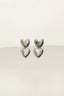 Aretes Dangle Heart Silver