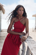 Vestido Babado Vermelho