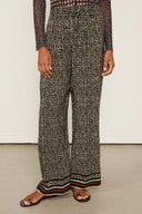 Pantalon Pied Poule Preto