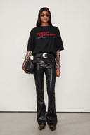 Pantalon Basic Leather Preto