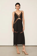 Vestido Renda Jacquard Black