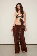 Pantalon Ampla Resort Marrom