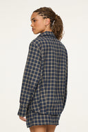 Blusa Blusa Flanela Xadrez Marinho