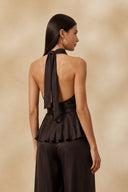 Blusa Lisa Ponta Dark Brown