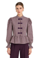 Blusa Rue Wine Stripes