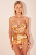 One Piece Cape Strappy Orange