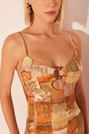 One Piece Cape Strappy Orange
