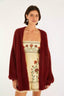 Chompa Cardigan Pelinho Framboesa