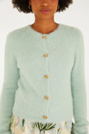 Cardigan Pelinho Azul Pepita