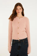 Cardigan Pelinho Slim Rosa