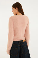 Cardigan Pelinho Slim Rosa