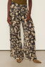 Pantalon Floral Sepia Preto