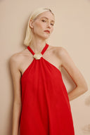 Top Concha Dourada Vermelho