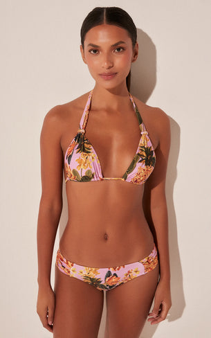 Long Floral Tie-Side Bikini