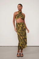 Top Decote Alto Amarelo
