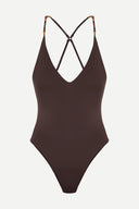 One Piece Decote Bordado Preto