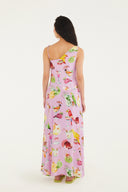 Vestido Degage Coquetel Lila