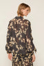 Blusa Babados Floral Preto
