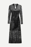 Vestido Devore Onca Preto