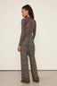Pantalon Pied Poule Preto