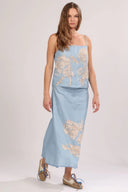 Falda Linen Africa Light Blue