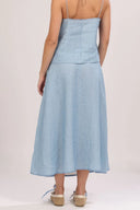 Falda Linen Africa Light Blue