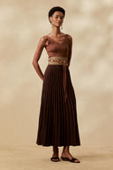 Falda Ruffled Brown