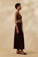 Falda Ruffled Brown
