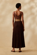 Falda Ruffled Brown