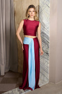 Falda Teresa Belt Merlot