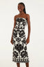 Falda Floral Arabesque White Black