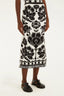 Falda Floral Arabesque White Black