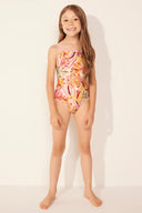 One Piece Niña One Piece Niña Floral Art Tie Pink