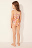 One Piece Niña One Piece Niña Floral Art Tie Pink