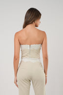Top Frilly Beige