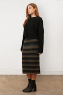Falda Jacquard Knit Midi