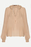 Blusa Gola Babado Beige