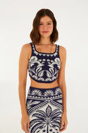 Top Jacquard Martina Navy