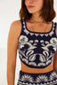 Top Jacquard Martina Navy