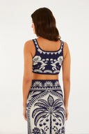 Top Jacquard Martina Navy