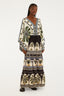 Falda Jardim Tropical Black Off White